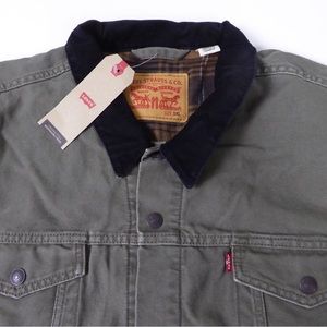 Levi’s Trucker Denim Jacket w Cotton Flannel Plaid Lining NWT